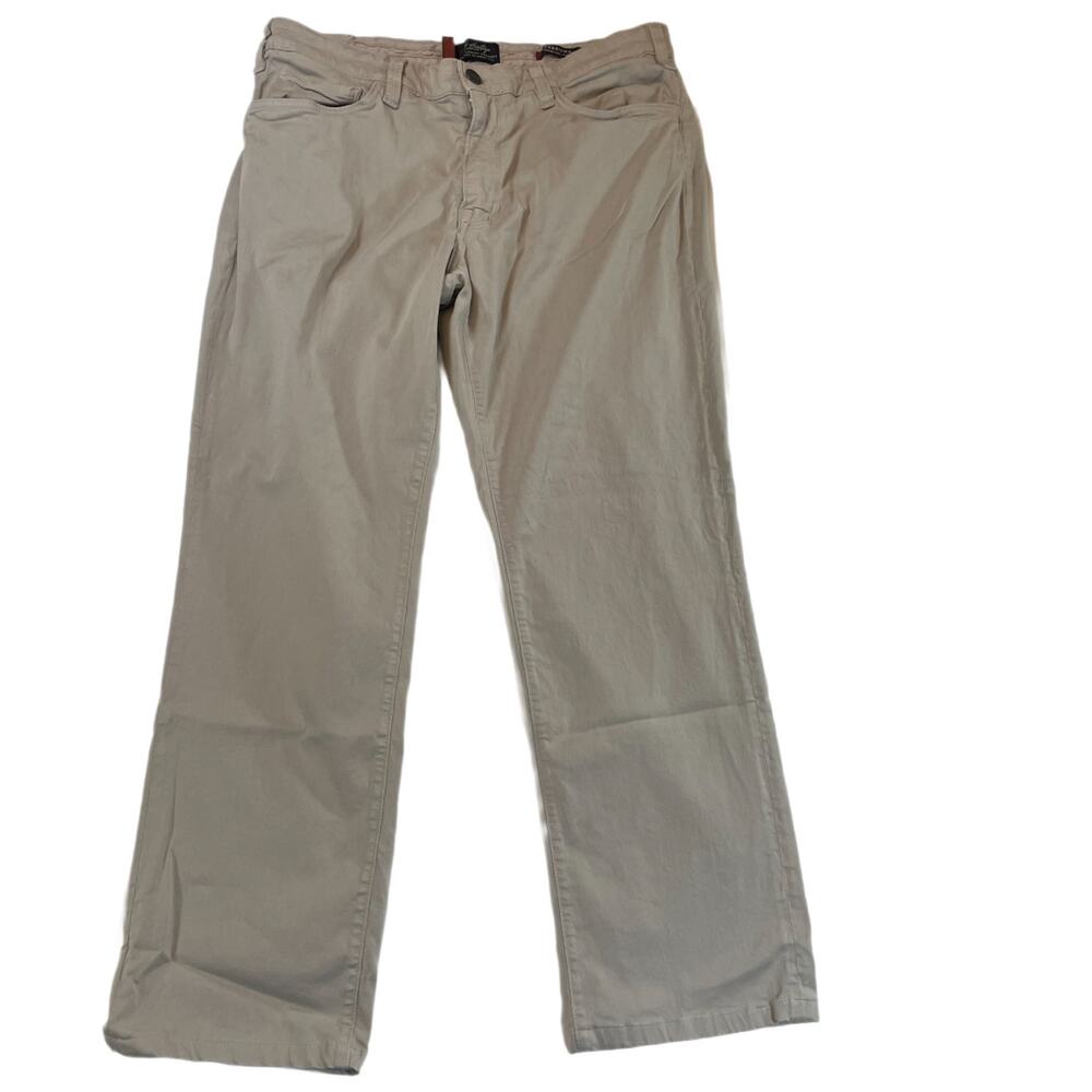 34 Heritage Charisma Men's 38x32 Khaki Classic Comfort Rise Tencel Stretch Pants